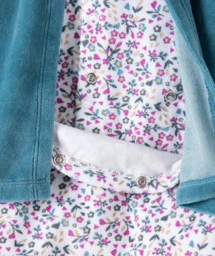 Pyjama bébé fille en velours effet 2 en 1 vue4 - GEMO(BB COUCHE) - GEMO