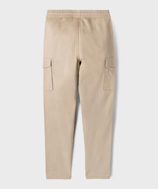Pantalon cargo Regular en coton stretch à taille élastiquée garçon vue4 - GEMO (JUNIOR) - GEMO