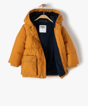 Blouson bébé garçon matelassé avec capuche vue2 - GEMO(BEBE DEBT) - GEMO