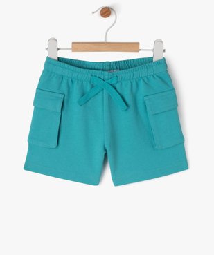 Short en maille avec poches à rabat sur les cuisses bébé garçon vue1 - GEMO 4G BEBE - GEMO
