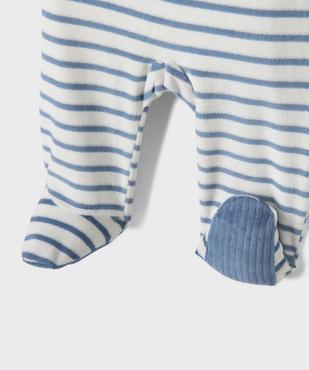 Pyjama 2 pièces en velours bébé garçon - LuluCastagnette vue3 - LULU CASTAGNETTE G4G D - GEMO