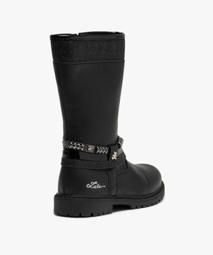 Bottes fille unies à brides fantaisie - LuluCastagnette vue4 - LULU CASTAGNETT - GEMO