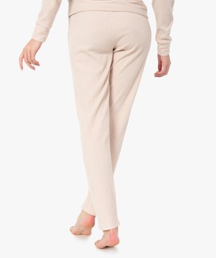 Pantalon de pyjama femme en maille côtelée vue3 - GEMO(HOMWR FEM) - GEMO
