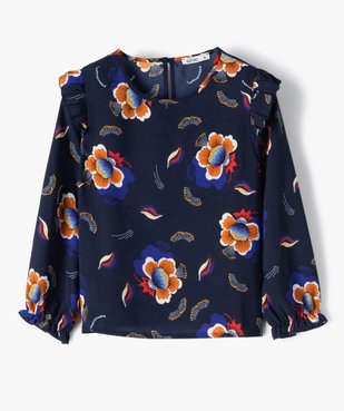 Blouse fille imprimée à manches longues volantées vue1 - GEMO (ENFANT) - GEMO