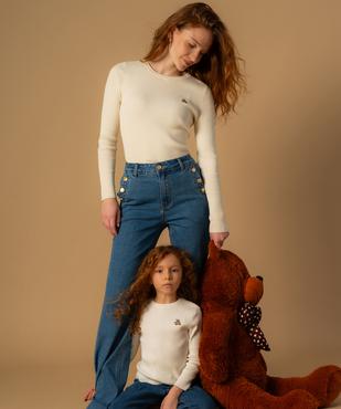 Pull fin en maille côtelée à col rond femme - LuluCastagnette vue2 - LULUCASTAGNETTE - GEMO