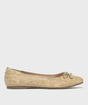 Ballerines scintillantes aspect raphia femme - Valentina Baldano vue2 - VALENTINA BALDA - GEMO