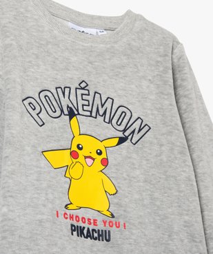 Pyjama en velours avec motifs Pikachu fille - Pokemon vue2 - POKEMON - GEMO