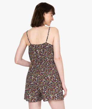 Combi-short femme imprimé à fines bretelles vue3 - GEMO(FEMME PAP) - GEMO