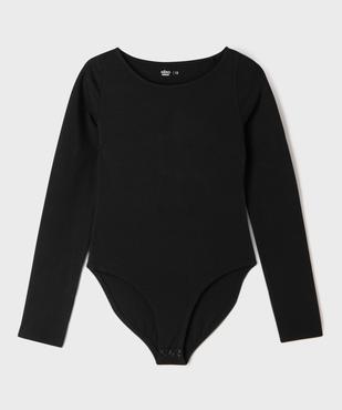 Body manches longues à col bateau fille vue1 - GEMO 4G FILLE - GEMO