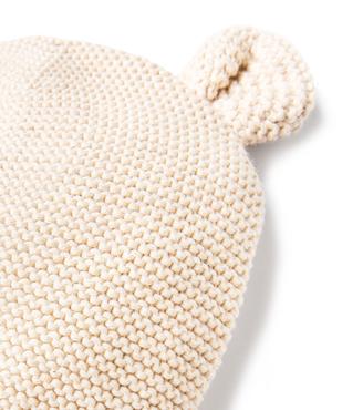 Bonnet bébé de naissance en tricot avec oreilles en relief vue2 - GEMO(BB COUCHE) - GEMO