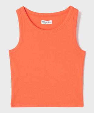 Débardeur court en maille côtelée fille vue1 - GEMO 4G FILLE - GEMO