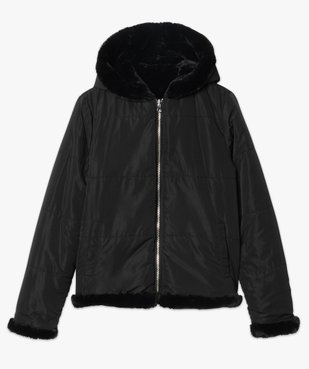 Blouson femme court à capuche réversible vue4 - GEMO(FEMME PAP) - GEMO