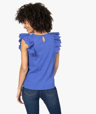 Tee-shirt femme bi-matières ajouré sur l’avant vue3 - Nikesneakers(FEMME PAP) - Nikesneakers