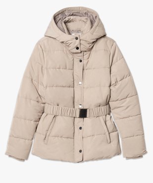 Blouson femme matelassé à ceinture et capuche vue4 - GEMO(FEMME PAP) - GEMO