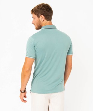 Polo à manches courtes en maille extensible homme vue3 - GEMO 4G HOMME - GEMO