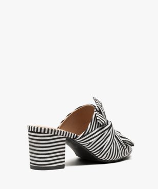 Mules femme à talon avec nœud sur le dessus vue4 - GEMO(URBAIN) - GEMO