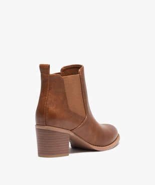 Boots femme unies à talon moyen style Chelsea vue4 - 1E PRIX BY GEMO - GEMO