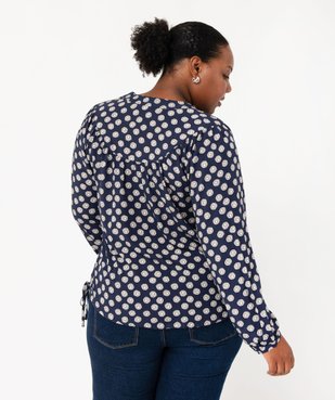 Blouse femme grande taille imprimée ajustable dans le bas vue3 - GEMO 4G GT - GEMO