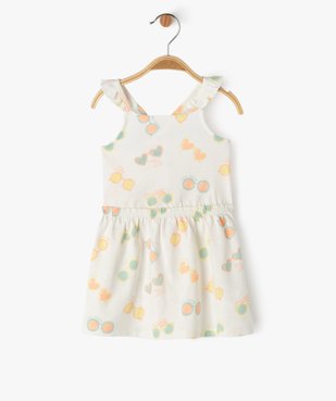 Robe imprimée à bretelles volantées bébé fille vue1 - GEMO 4G BEBE - GEMO