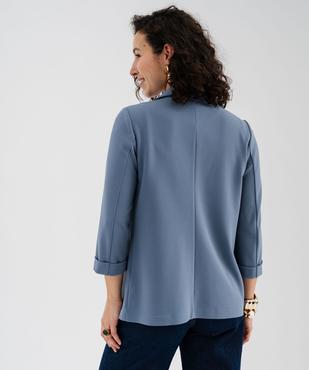 Veste blazer à manches 3/4 sans bouton femme vue3 - GEMO(FEMME PAP) - GEMO