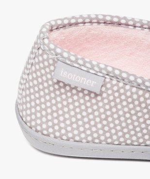 Chaussons charentaises à pois - Isotoner vue6 - ISOTONER - GEMO