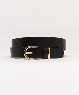 Ceinture lisse à boucle et passants en métal doré femme vue1 - GEMO (ACCESS) - GEMO