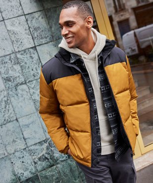 Blouson matelassé avec col montant homme vue1 - GEMO 4G HOMME - GEMO