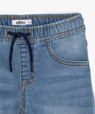 Bermuda garçon en jean avec revers cousus vue3 - GEMO (ENFANT) - GEMO