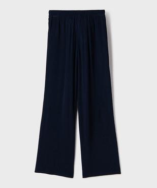 Pantalon large et fluide en viscose froissée fille vue3 - GEMO (JUNIOR) - GEMO