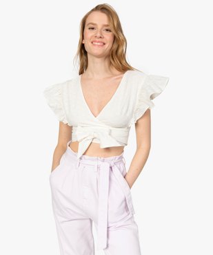 Blouse femme courte brodée - LuluCastagnette vue2 - LULUCASTAGNETTE - GEMO