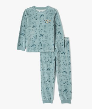 Pyjama garçon en velours imprimé animaux vue1 - GEMO (ENFANT) - GEMO