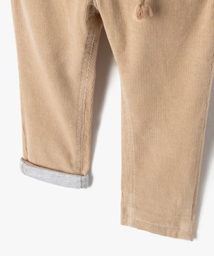 Pantalon bébé garçon en velours doublé jersey vue3 - GEMO(BEBE DEBT) - GEMO