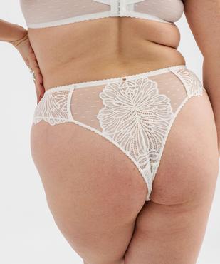 Tanga en dentelle femme grande taille vue2 - GEMO(HOMWR FEM) - GEMO