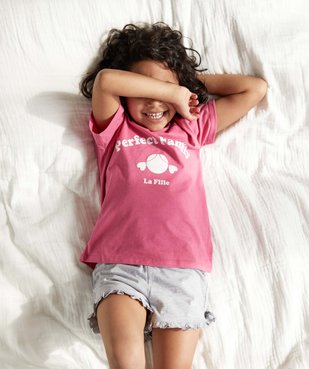 Pyjashort fille imprimé aux couleurs dépareillées vue4 - GEMO (ENFANT) - GEMO