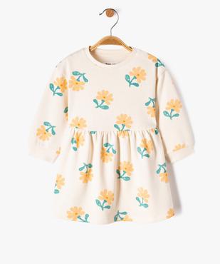 Robe sweat en molleton doux à manches longues et coupe ample bébé fille vue1 - GEMO 4G BEBE - GEMO