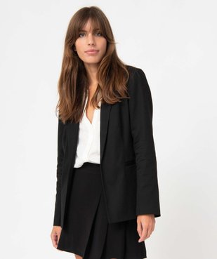 Blazer femme coupe croisée avec grand col vue1 - GEMO(FEMME PAP) - GEMO