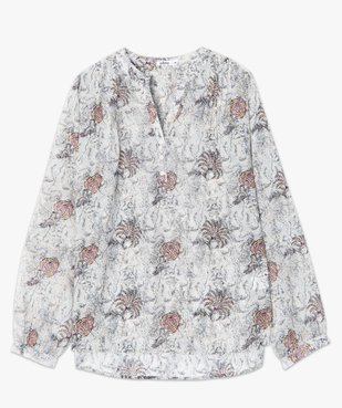 Blouse femme imprimée en voile vue4 - GEMO(FEMME PAP) - GEMO
