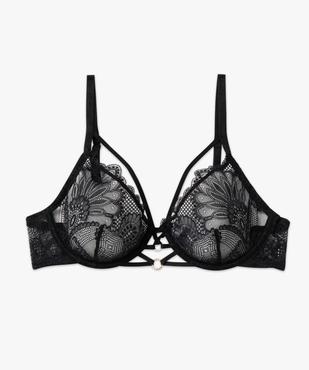 Soutien-gorge corbeille en dentelle avec armatures vue4 - GEMO(HOMWR FEM) - GEMO
