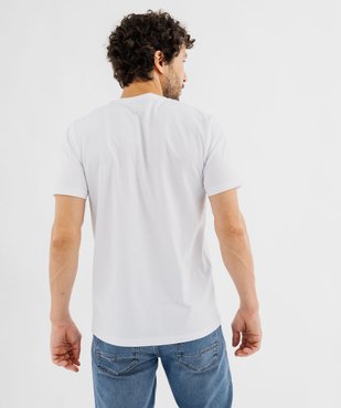 Tee-shirt à manches courtes et col tunisien homme vue3 - GEMO (HOMME) - GEMO