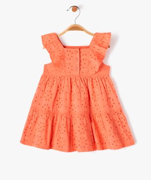 Robe sans manches en broderie anglaise bébé fille vue1 - GEMO(BEBE DEBT) - GEMO