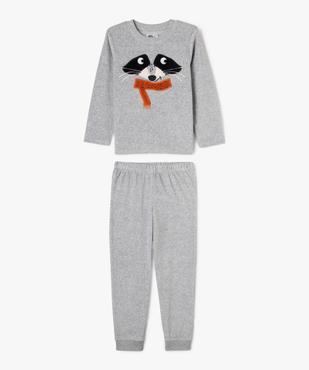 Pyjama en velours avec motif renard garçon vue1 - GEMO (ENFANT) - GEMO
