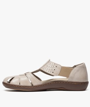 Chaussures femme confort à brides élastiquées vue3 - GEMO(URBAIN) - GEMO