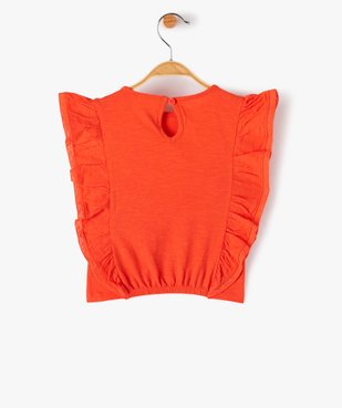 Tee-shirt bébé fille ample à buste volanté - LuluCastagnette vue3 - LULUCASTAGNETTE - GEMO