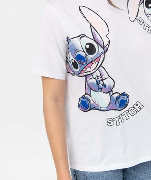 Tee-shirt femme avec motifs Stitch - Disney vue2 - DISNEY - GEMO