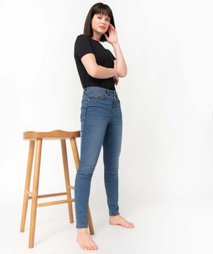 Jean femme coupe skinny taille haute vue5 - GEMO 4G FEMME - GEMO