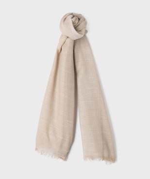 Foulard rectangulaire grand format en voile rayé homme vue1 - GEMO 4G HOMME - GEMO