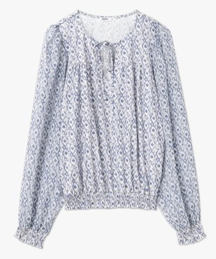 Blouse imprimée manches longues en voile femme vue4 - GEMO(FEMME PAP) - GEMO