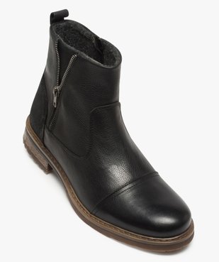 Boots homme zippés dessus cuir et doublure chaude vue5 - Nikesneakers (CASUAL) - Nikesneakers