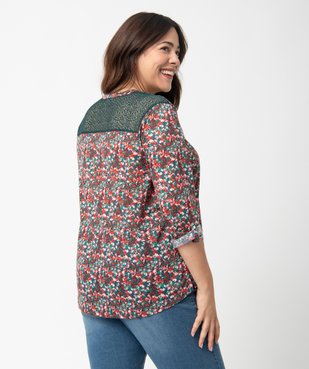 Tee-shirt femme grande taille avec dentelle sur les épaules vue3 - GEMO 4G FEMME - GEMO