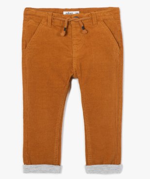 Pantalon bébé garçon en velours doublé jersey vue1 - GEMO(BEBE DEBT) - GEMO
